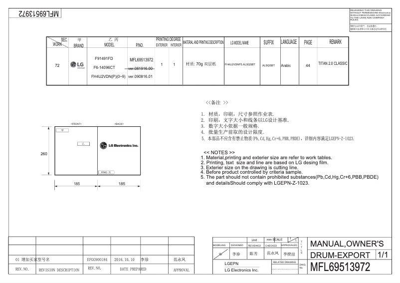 Página 1 del manual Manual de usuario LG F6-14096CT