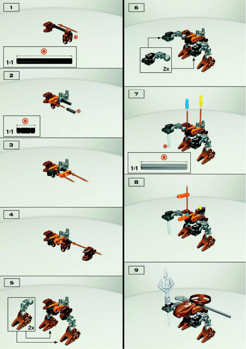 Image de la première page du manuel de l'appareil Bionicle 4869