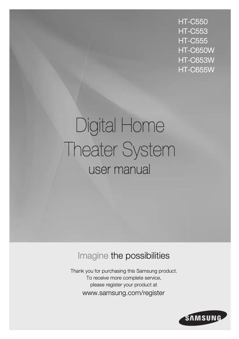 Page 1 de la notice Manuel utilisateur Samsung HT-C650W