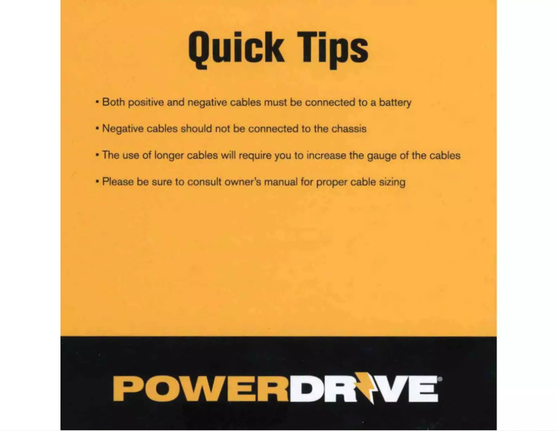 Page 1 de la notice Manuel utilisateur PowerDrive PDIKT1