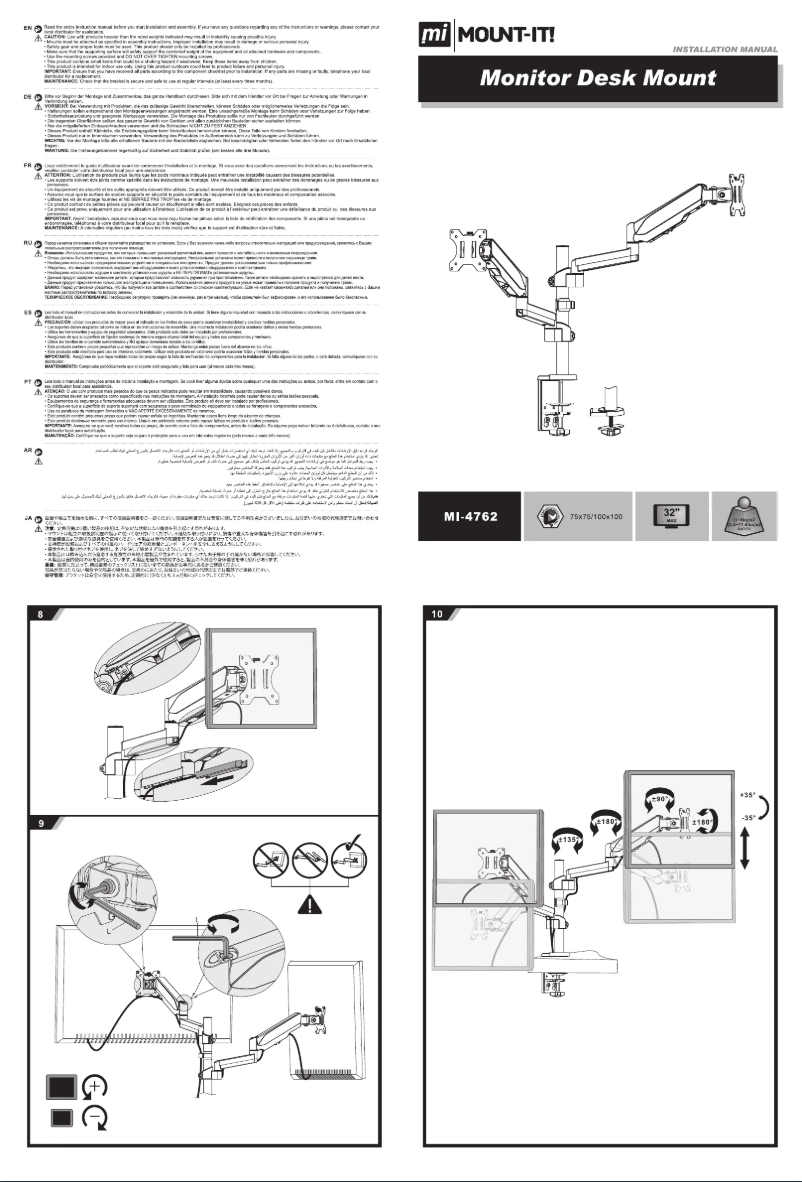 Page 1 de la notice Manuel utilisateur Mount-It! MI-4761