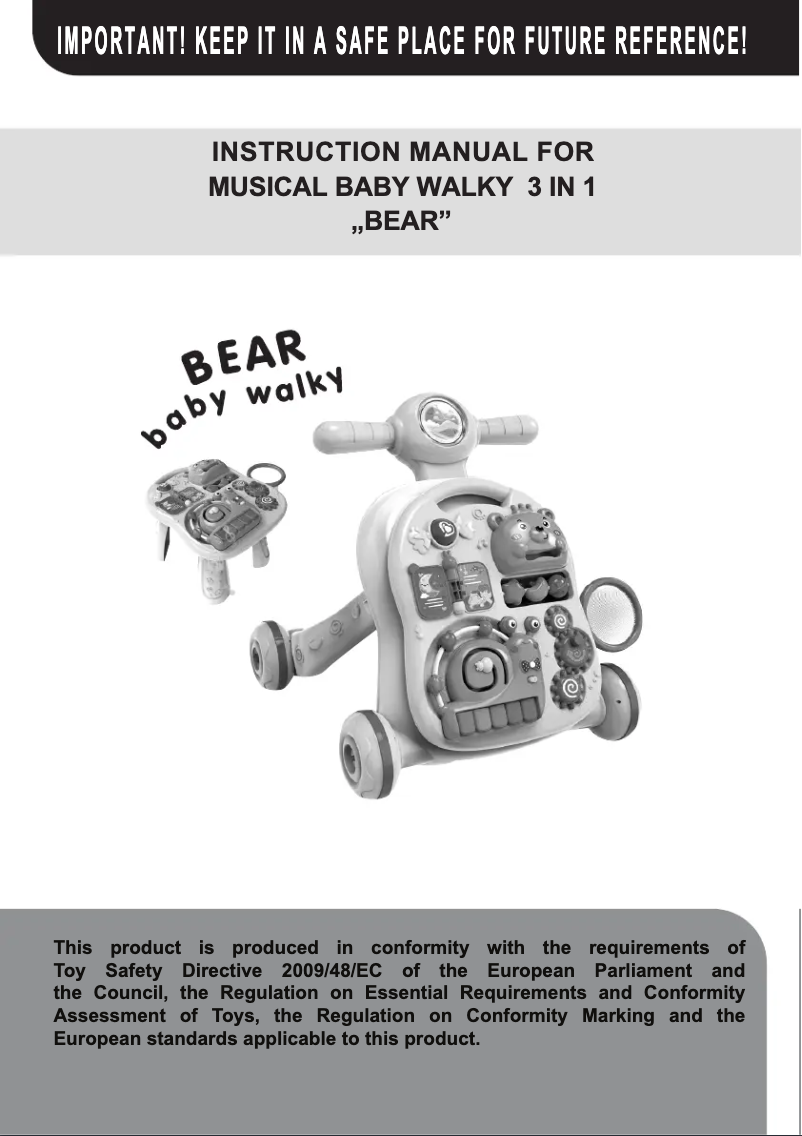 Imagen de la primera página del manual del dispositivo Bear