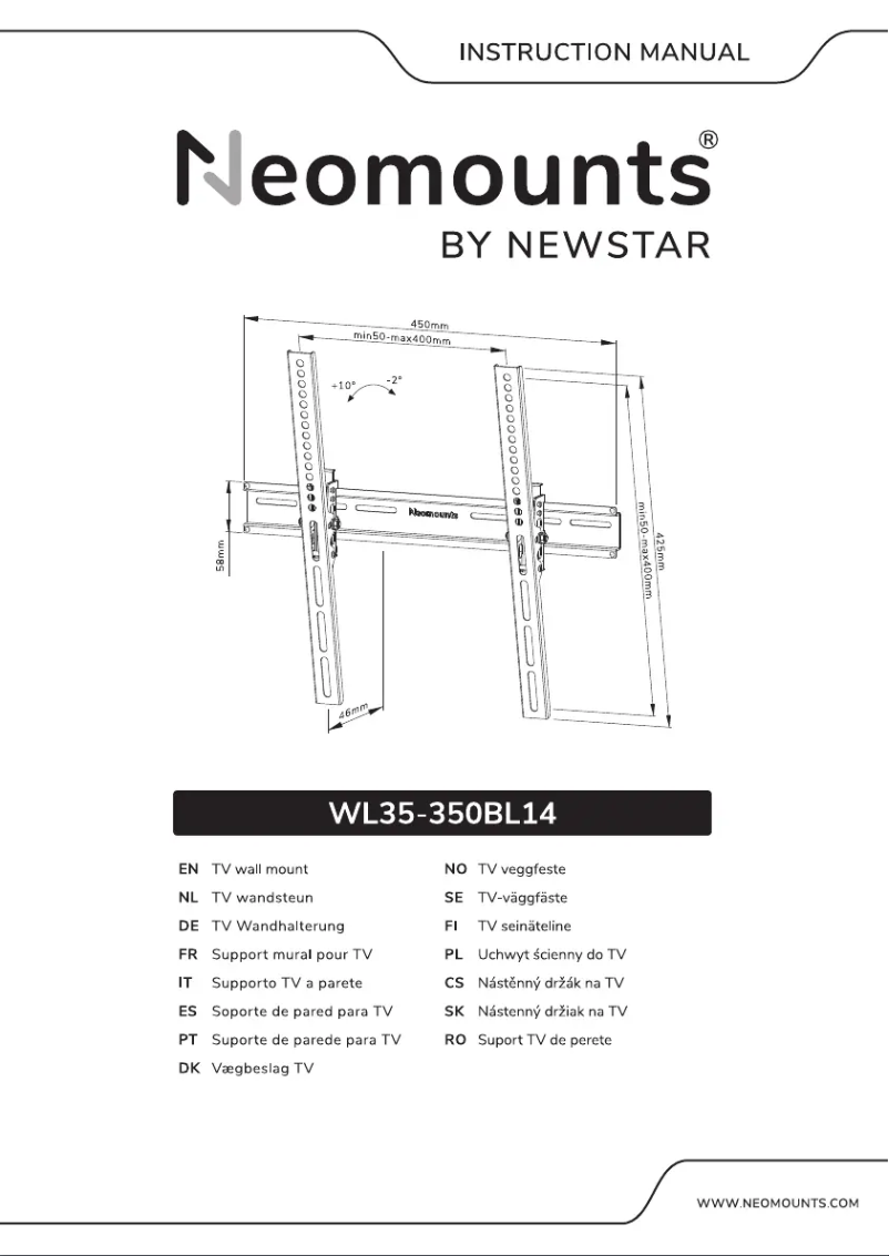 Page 1 de la notice Manuel utilisateur Newstar WL35-350BL14