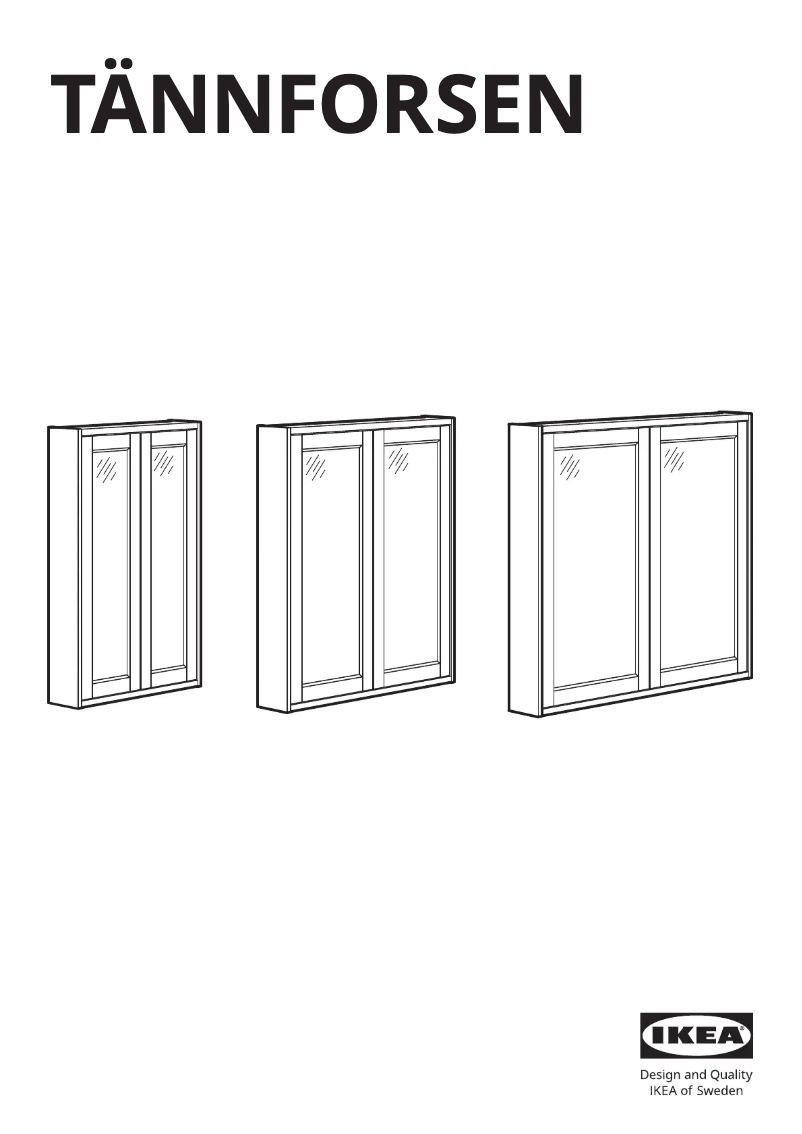 Página 1 del manual Manual de usuario Ikea TÄNNFORSEN 105.351.29