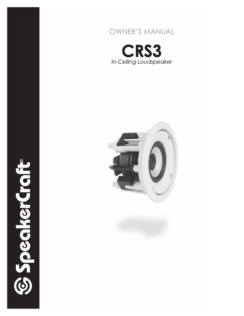 Image de la première page du manuel de l'appareil CRS3