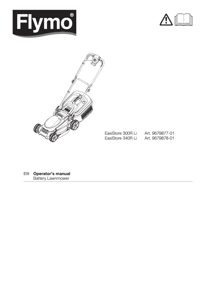 Page 1 de la notice Manuel utilisateur Flymo EasiStore 340R Li