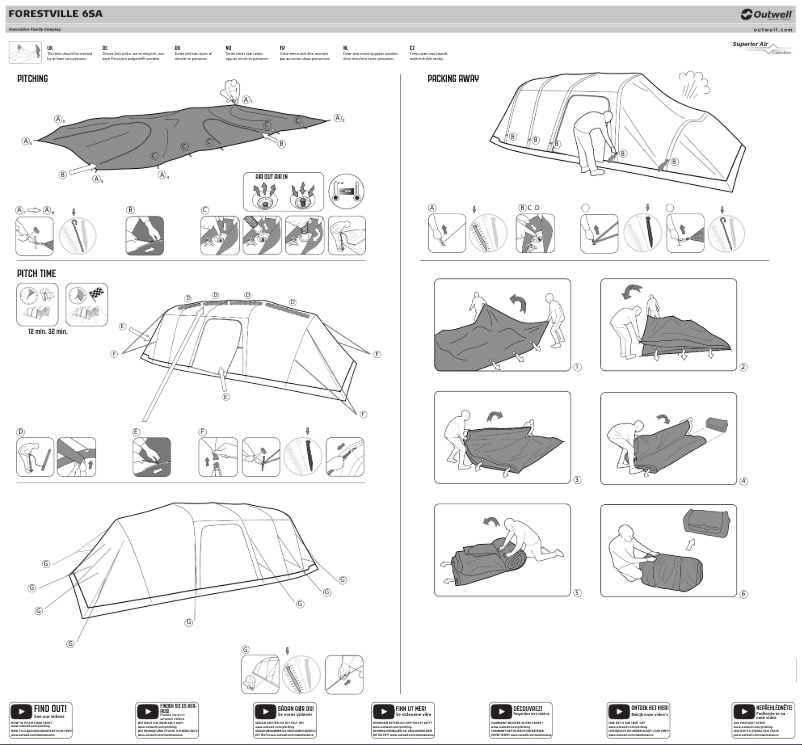 Page 1 de la notice Mode d'emploi Outwell Forestville 6SA