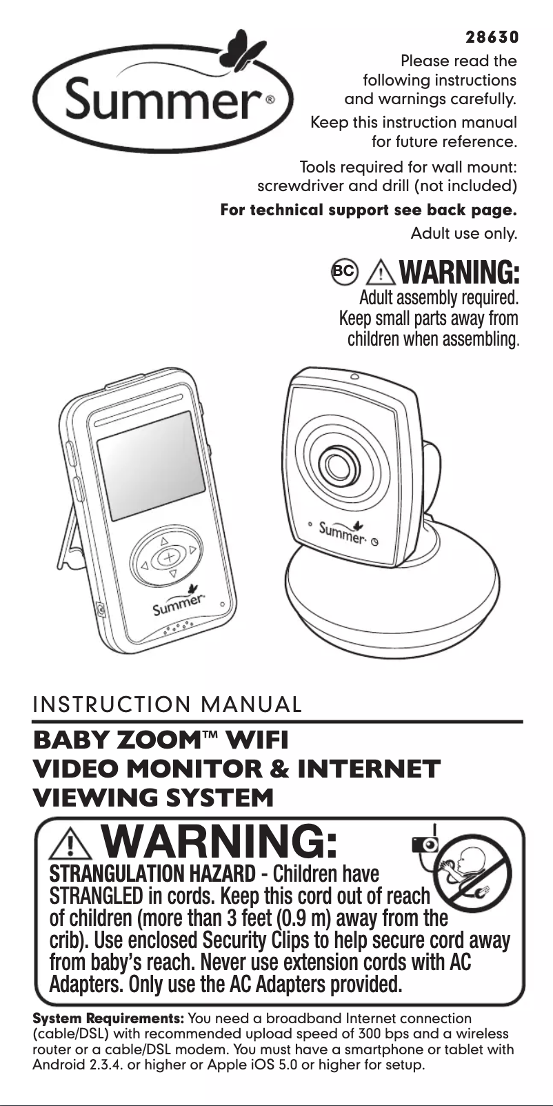 Page n°1 - Manuel utilisateur Summer Infant Baby Zoom 28630
