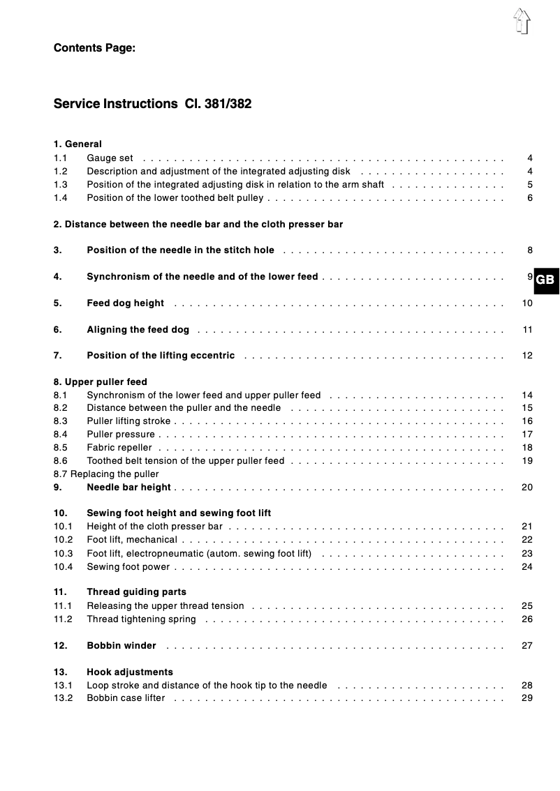 Page n°1 - Manuel utilisateur Dürkopp Adler 381