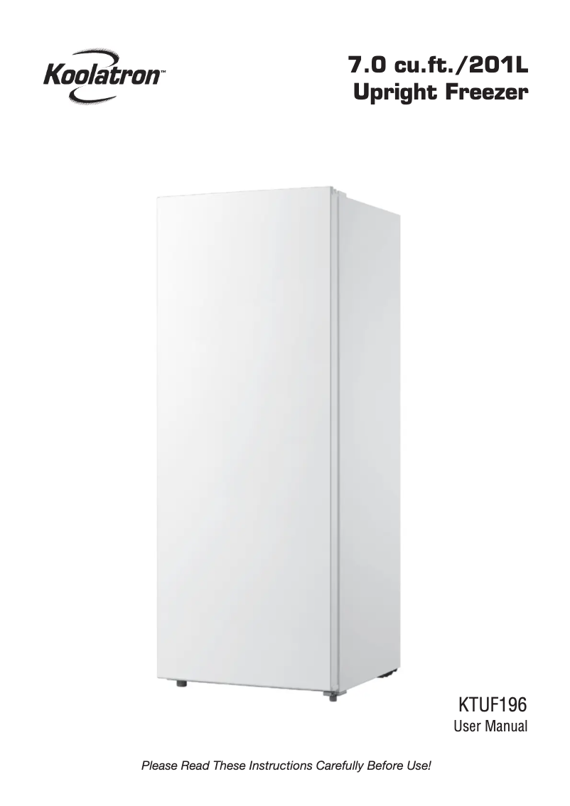 Image de la première page du manuel de l'appareil KTUF196