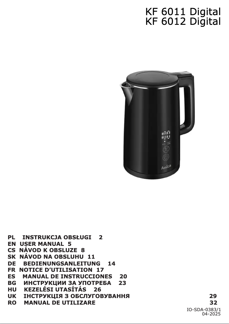 Image de la première page du manuel de l'appareil KF 6012 Digital