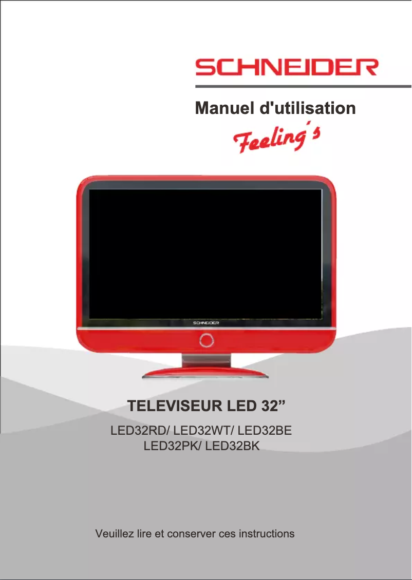 Page 1 de la notice Manuel utilisateur Schneider Feeling's
