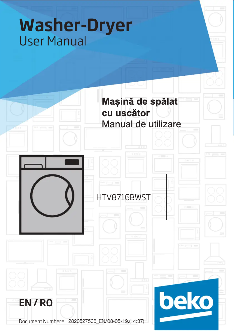 Image de la première page du manuel de l'appareil HTV8716BWST