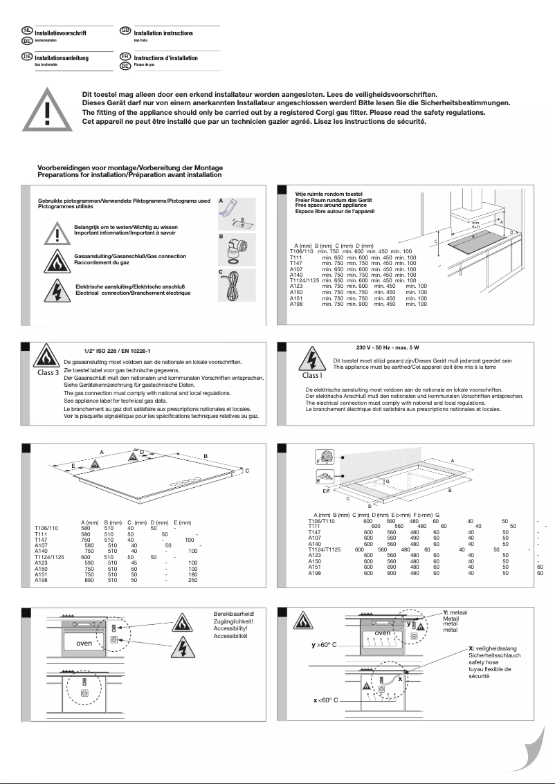 Page 1 de la notice Manuel utilisateur Etna T1125ZTA