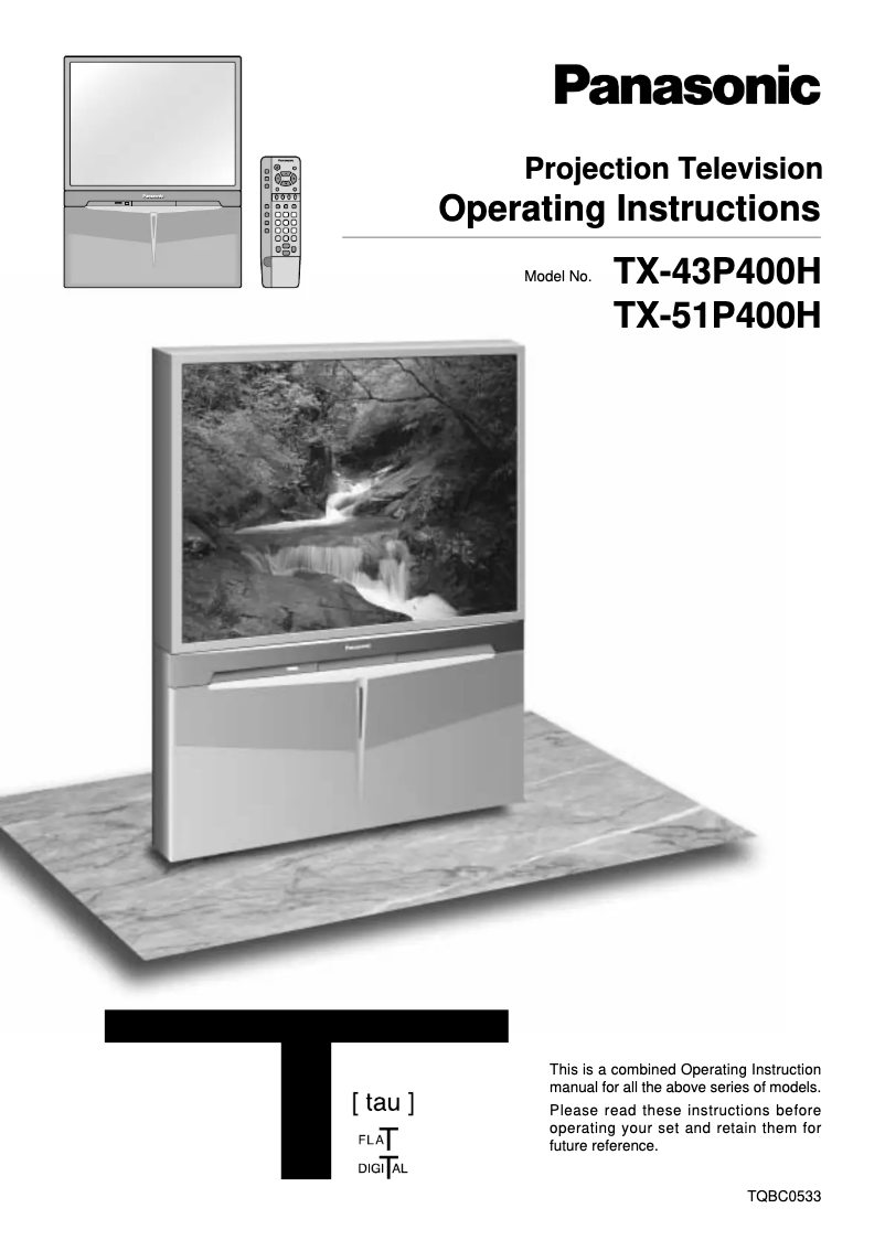 Imagen de la primera página del manual del dispositivo TX-43P400X