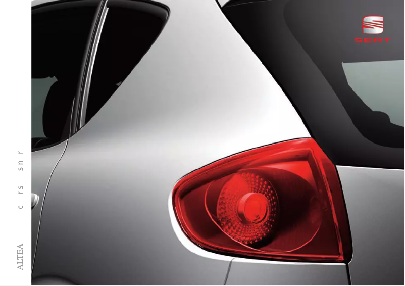 Image de la première page du manuel de l'appareil Altea (2012)