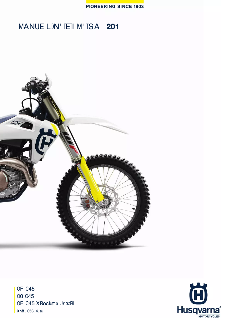 Page 1 de la notice Manuel utilisateur Husqvarna FC 450 Rockstar Edition (2019)