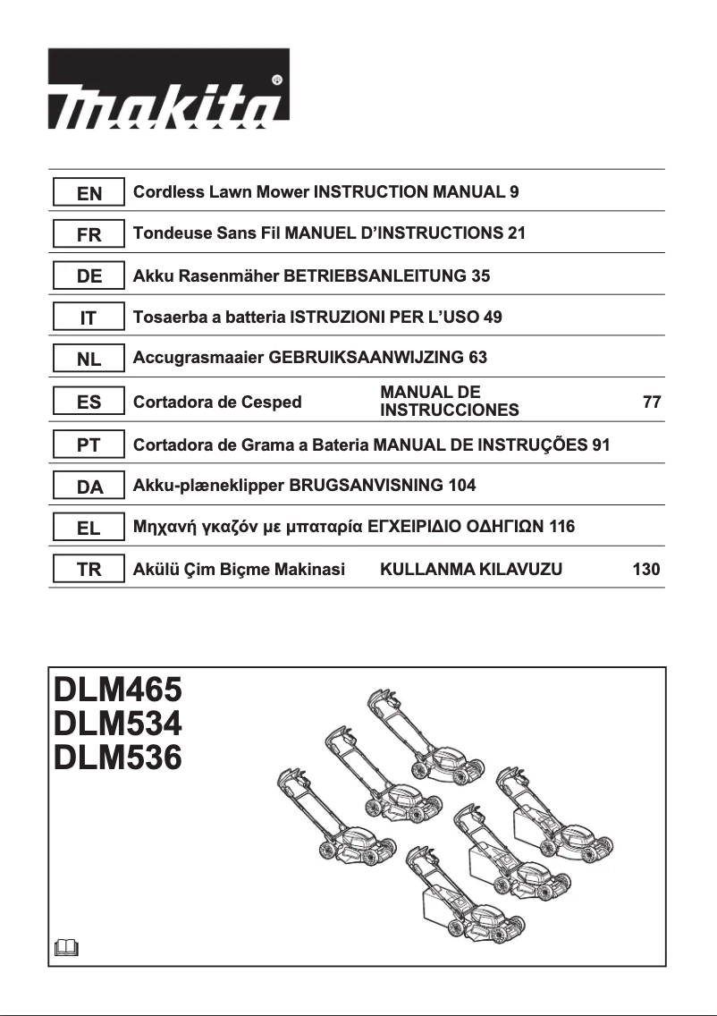 Page n°1 - Manuel utilisateur Makita DLM465PT4