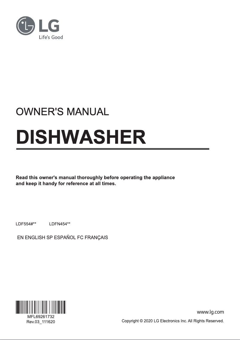 Página 1 del manual Manual de usuario LG LDFN4542D