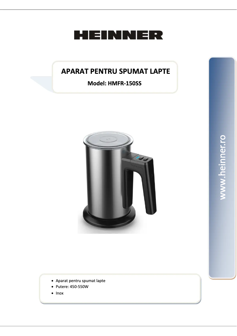 Página 1 del manual Manual de usuario Heinner HMFR-150SS