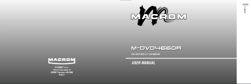Page 1 de la notice Manuel utilisateur Macrom M-DVD4660R