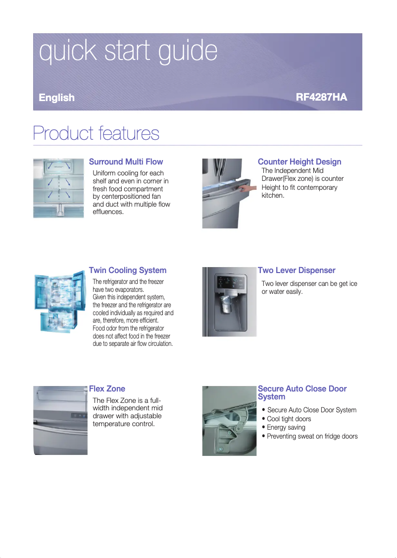 Page n°1 - Manuel utilisateur Samsung RF4287HARS
