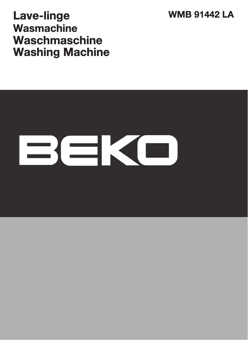 Page 1 de la notice Manuel utilisateur Beko WMB 91442