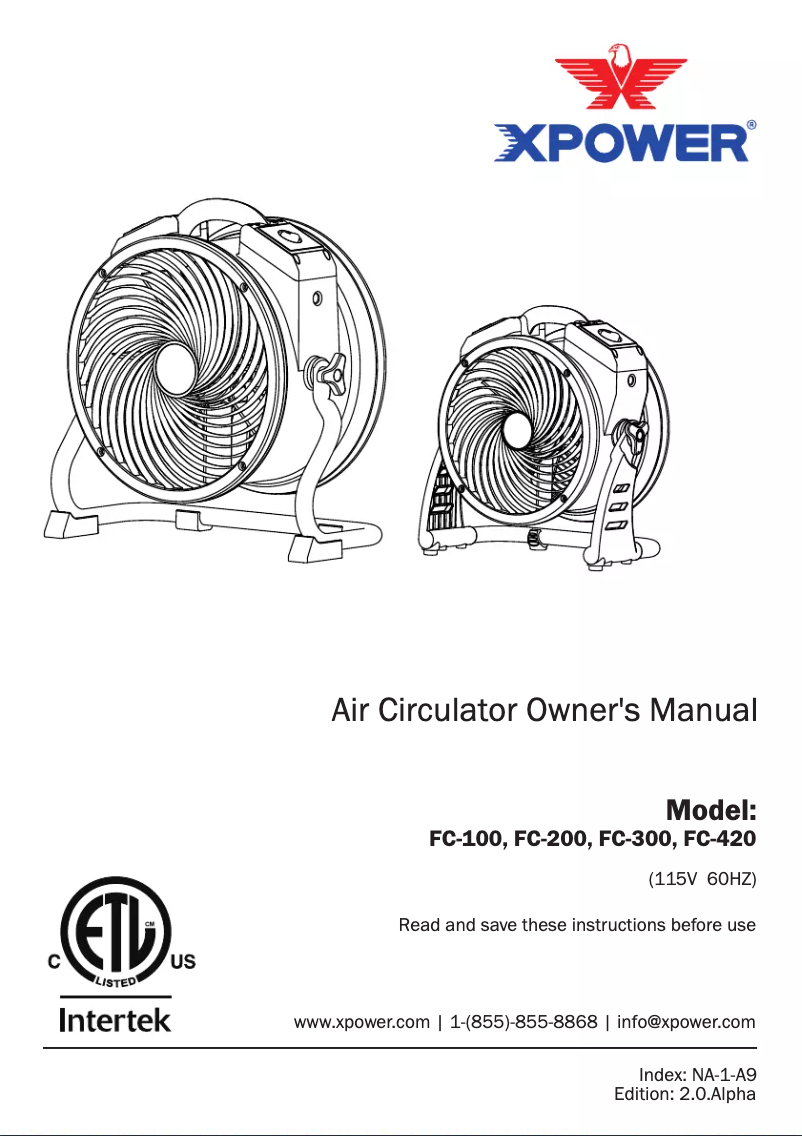 Image de la première page du manuel de l'appareil FC-200