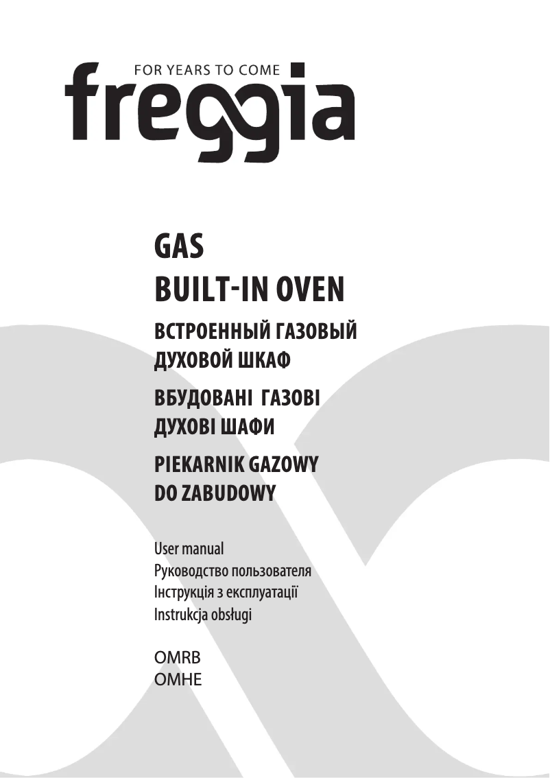 Page 1 de la notice Manuel utilisateur Freggia OMRB66