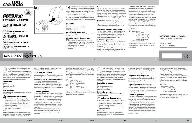 Page n°1 - Manuel utilisateur Crelando IAN 089076