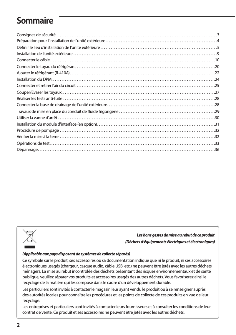 Page 1 de la notice Manuel utilisateur Samsung AC100HCADNH