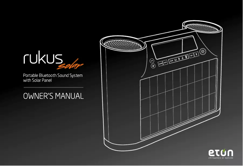 Page 1 de la notice Manuel utilisateur Eton Rukus Solar