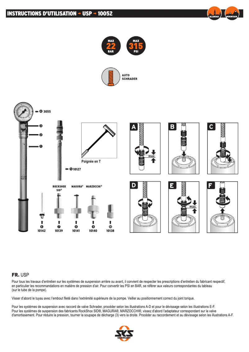 Image de la première page du manuel de l'appareil USP