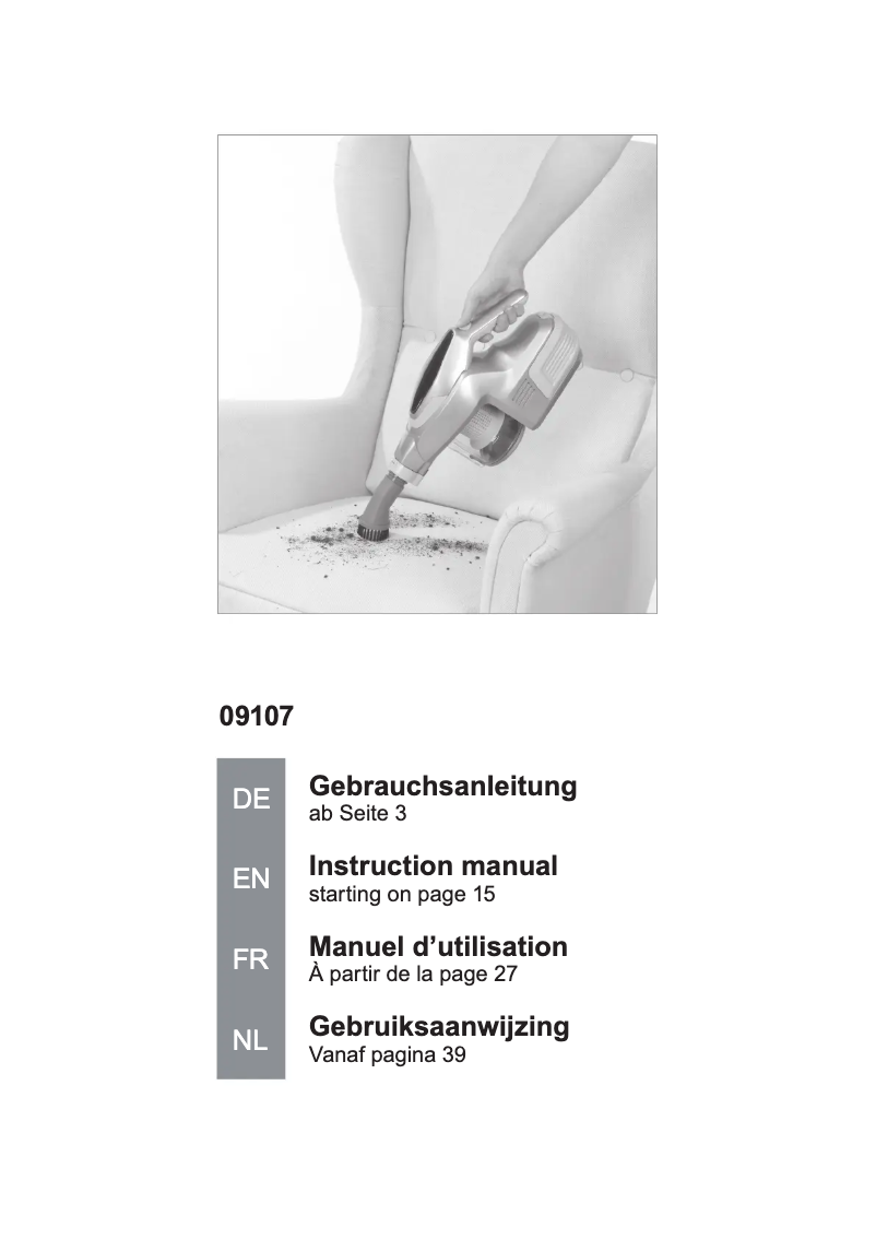 Page 1 de la notice Manuel utilisateur Cleanmaxx 09218
