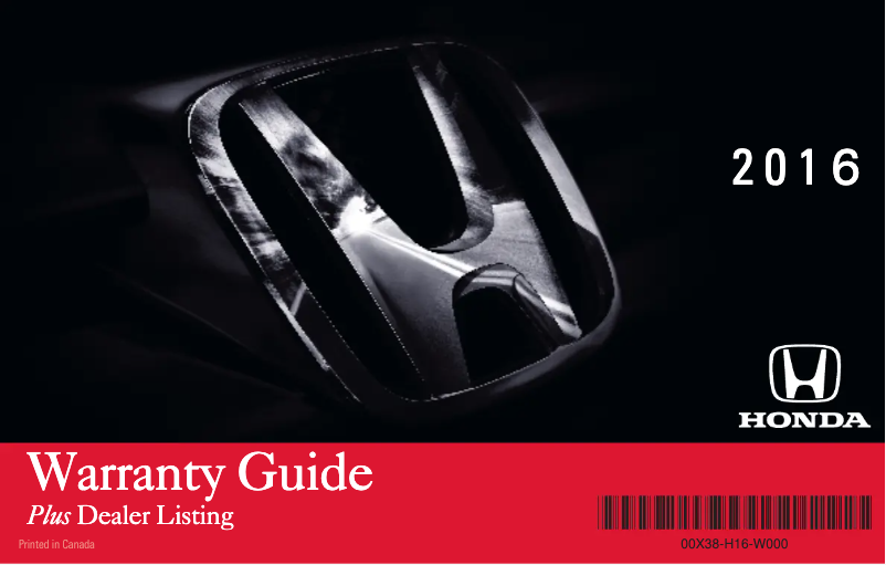 Imagen de la primera página del manual del dispositivo CR-V (2016)