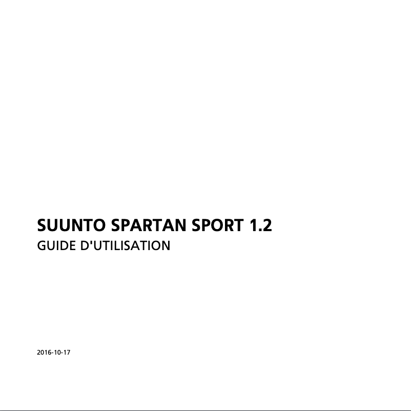 Página 1 del manual Manual de usuario Suunto Spartan Sport 1.2
