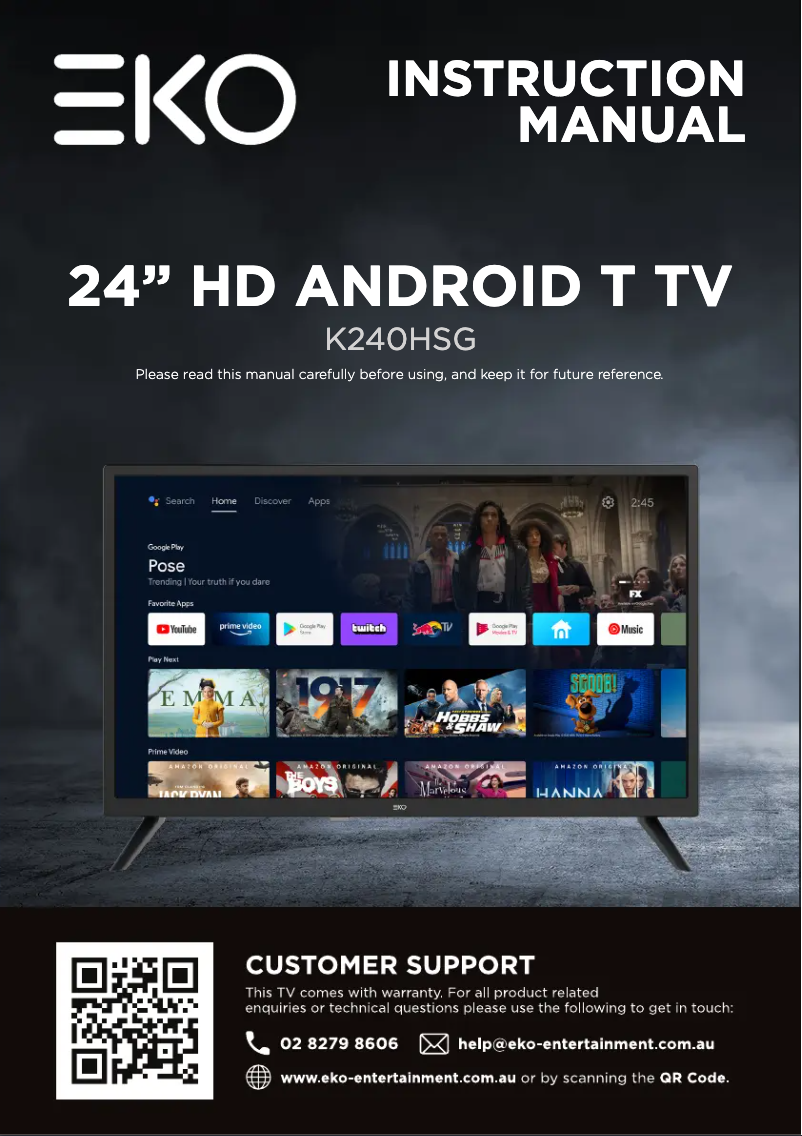 Page 1 de la notice Manuel utilisateur EKO K240HSG