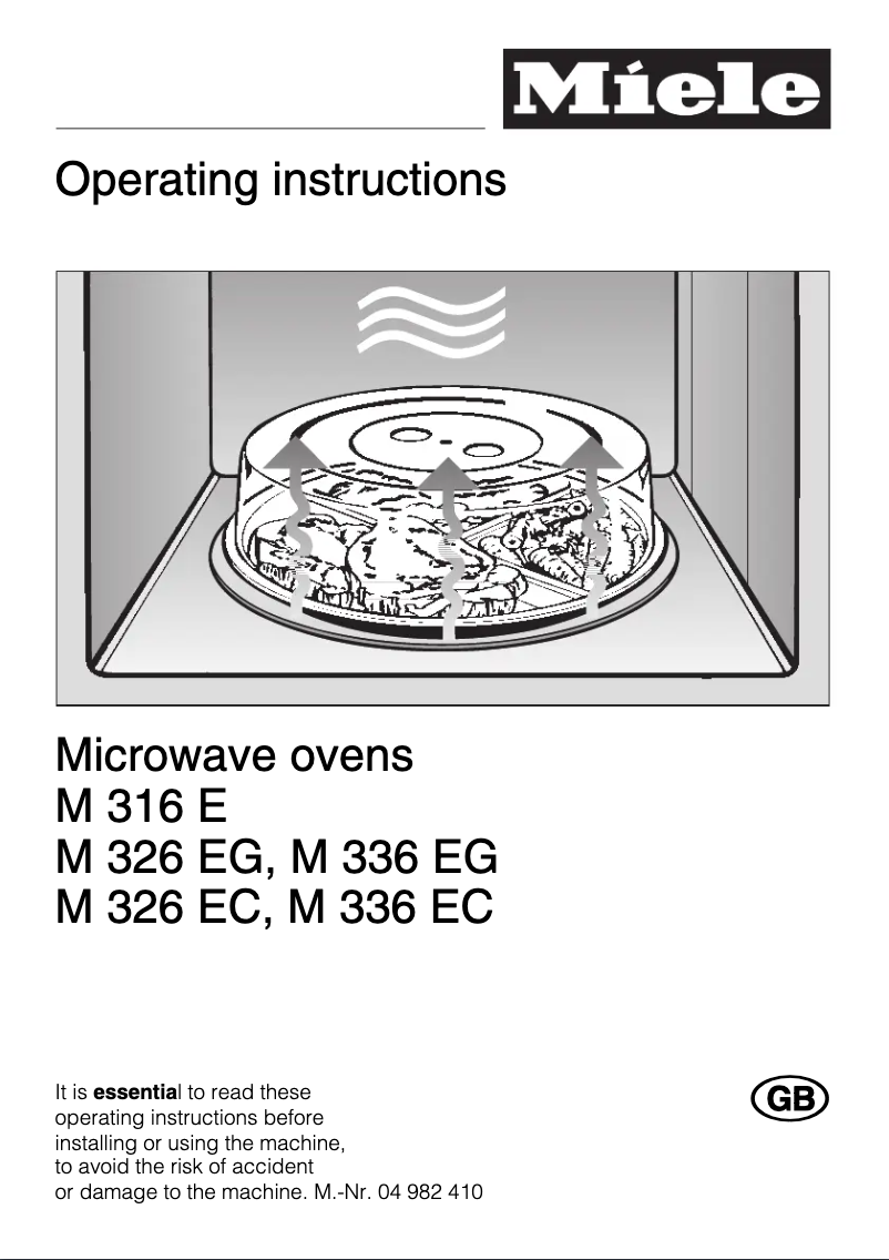 Page n°1 - Manuel utilisateur Miele M 326 EG