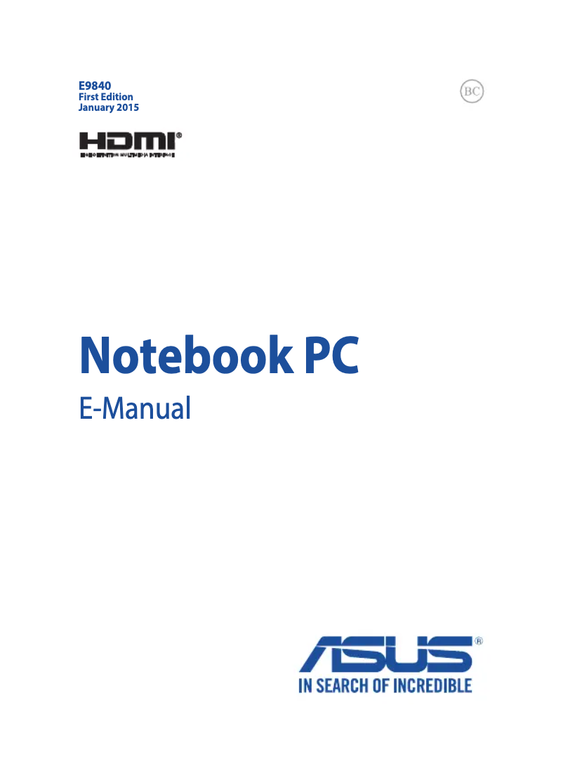 Page n°1 - Manuel utilisateur Asus X302LJ