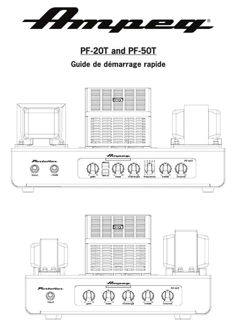 Página 1 del manual Guía de inicio rápido Ampeg PF-50T