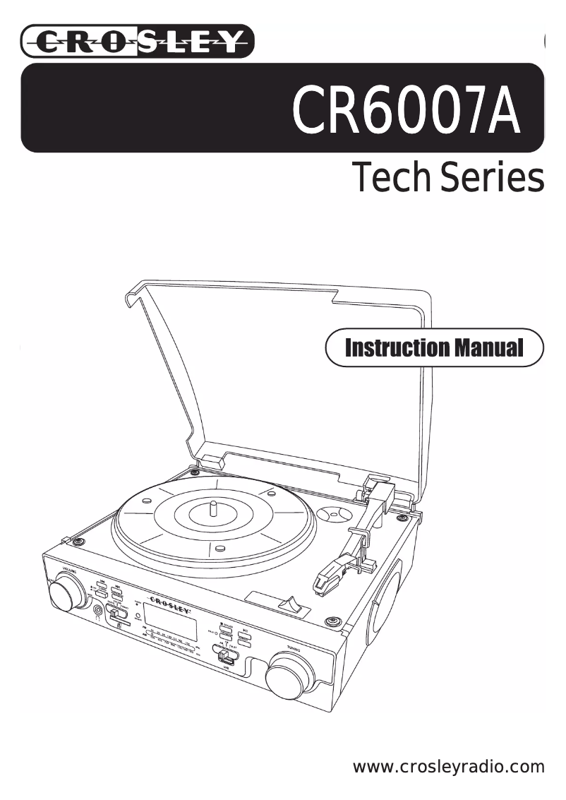 Page 1 de la notice Manuel utilisateur Crosley CR6007A Tech