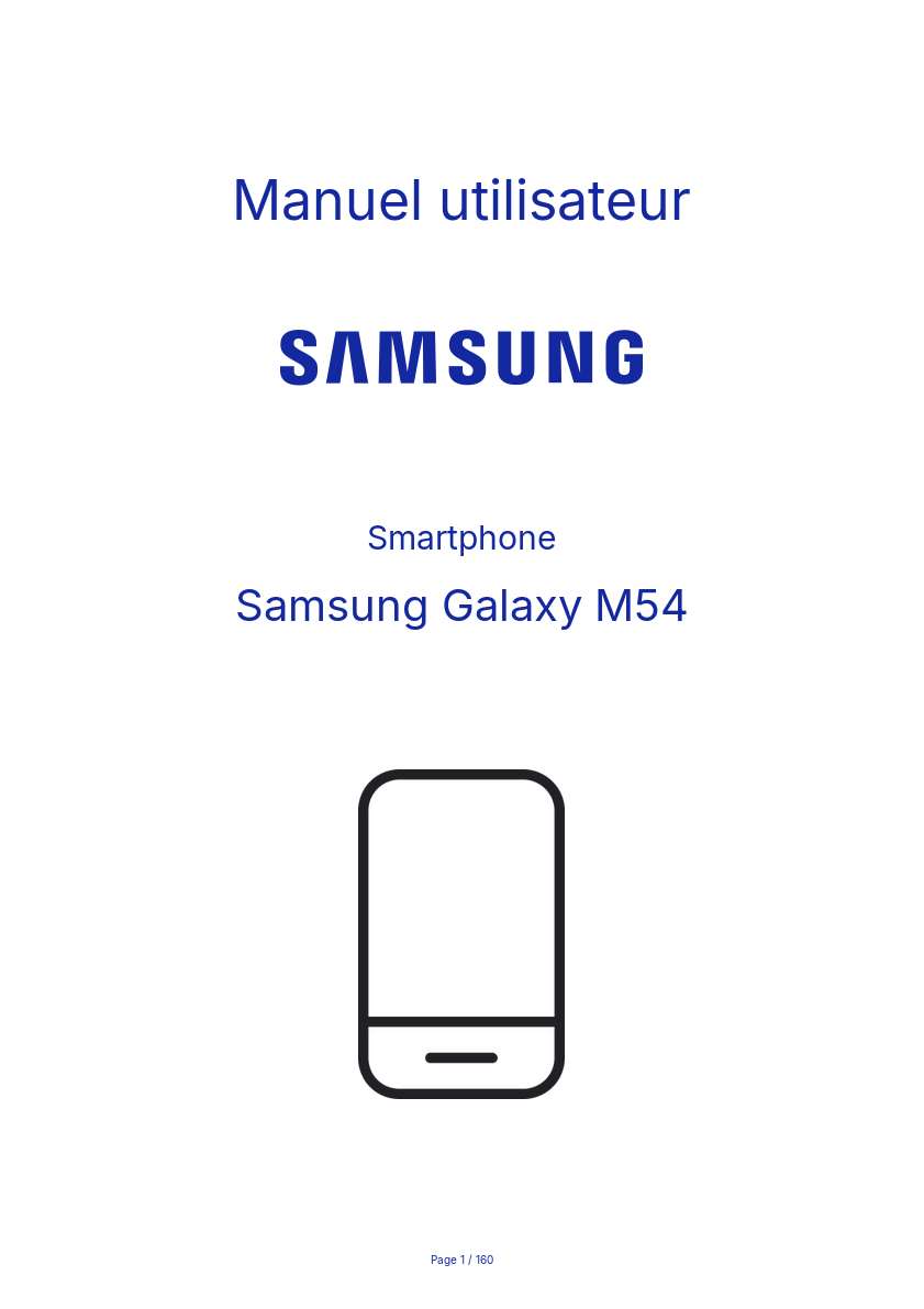 Page n°1 - Manuel utilisateur Samsung Galaxy M54
