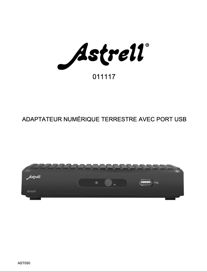 Page n°1 - Manuel utilisateur Astrell AST050 011117