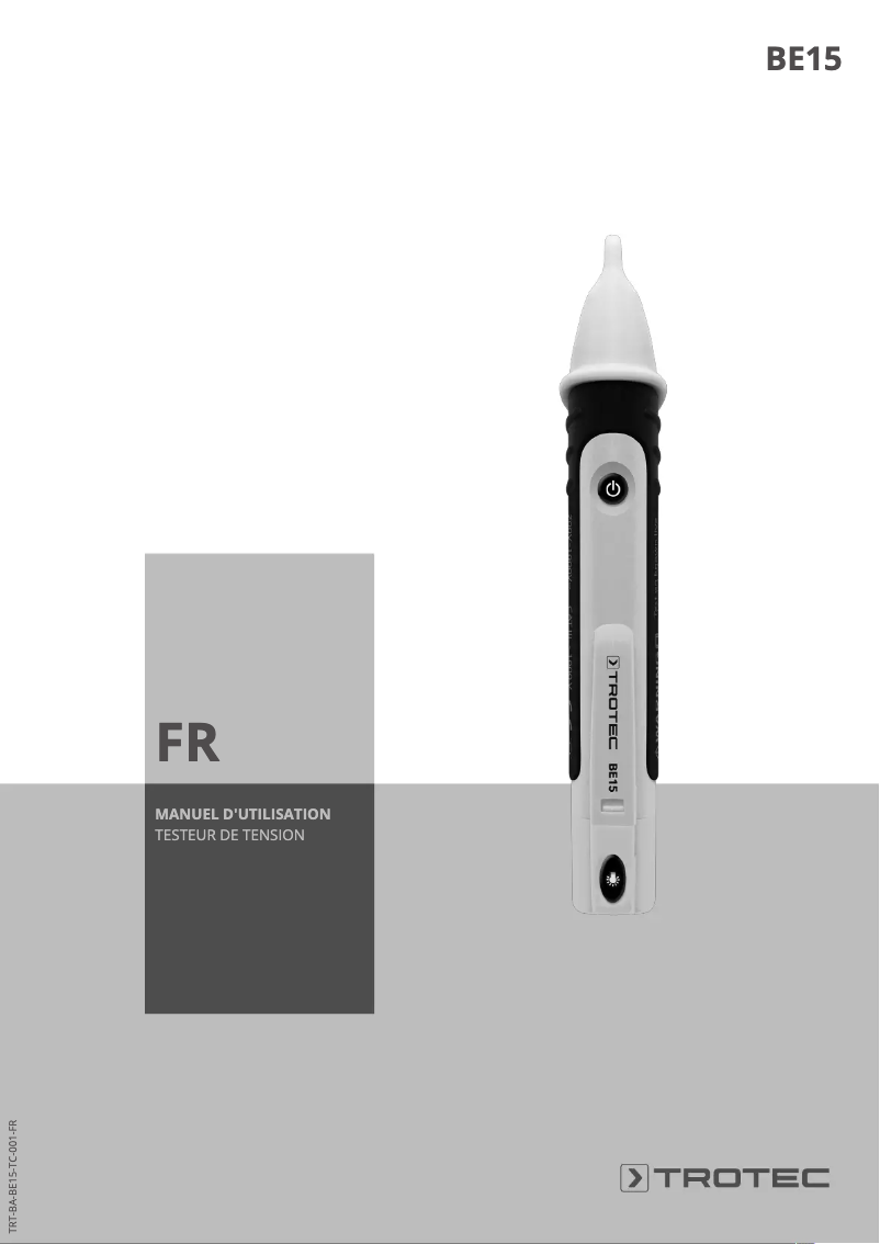 Image de la première page du manuel de l'appareil BE 15