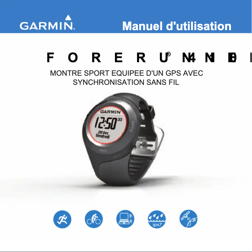 Page 1 de la notice Manuel utilisateur Garmin Forerunner 410