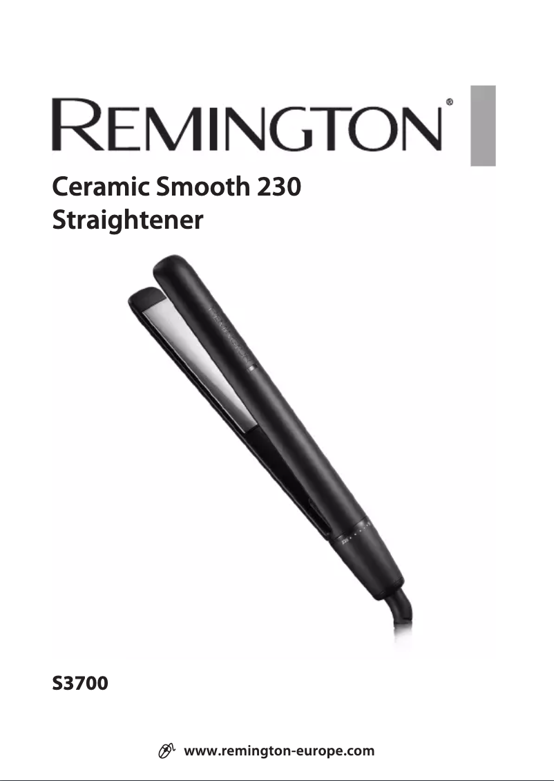 Page 1 de la notice Manuel utilisateur Remington Ceramic Smooth 230 S3700