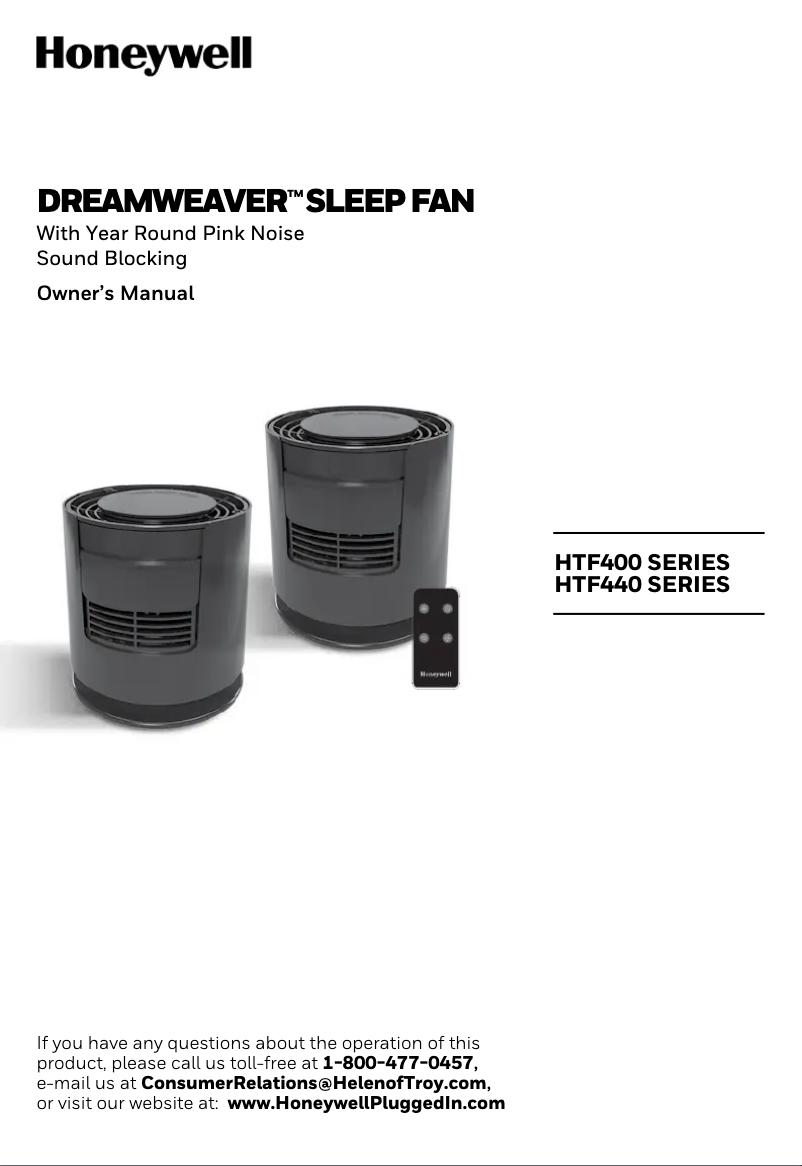 Page n°1 - Manuel utilisateur Honeywell DreamWeaver HTF400