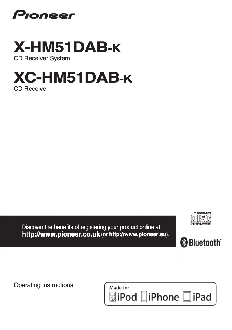 Page n°1 - Manuel utilisateur Pioneer X-HM51DAB