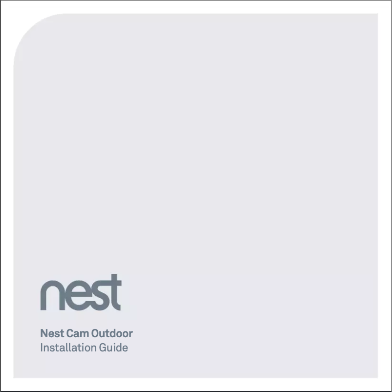 Page 1 de la notice Manuel utilisateur Nest Cam IQ Outdoor