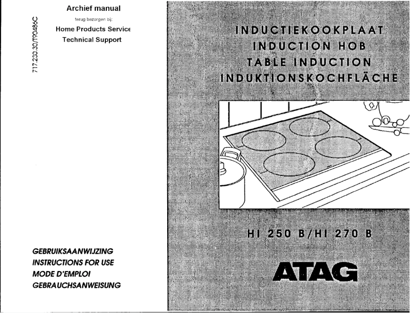 Page 1 de la notice Manuel utilisateur Atag HI270B
